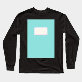 Back to School Cyan Blue Long Sleeve T-Shirt